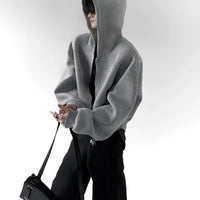 Zip-Up Hooded Sweatshirt Jacket