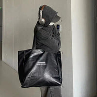 Bolsa Tote Casual Oversized com Compatibilidade para Fones de Ouvido 