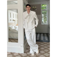 Beaded Double-Breasted Relaxed Jacket