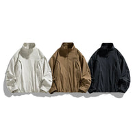 Retro Stand Collar Workwear Jacket