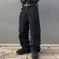 Широкие брюки прямого кроя для работы 