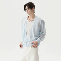 Lightweight Sun Protection V-neck Knit Cardigan