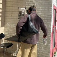 Grand sac en cuir à bandoulière de grande capacité 