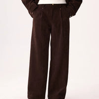 بنطلونات كاجوال فضفاضة من شينيل ريترو 