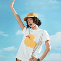 Grafiti Ördek Baskılı Kısa Kollu Tişört 