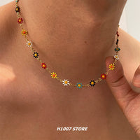 Daisy Patchwork Clavicle Necklace