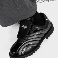 Genuine Leather Thick-Soled Casual Sneakers