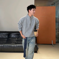 سترة كاردين مقلوبة بقلنسوة ثقيلة الوزن 