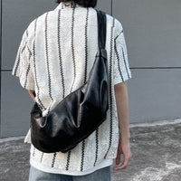 Retro Croissant Leather Shoulder Bag