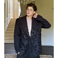 3D Rose Embroidered Casual Jacket