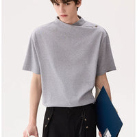 Short-Sleeve Crossover Neckline Pullover