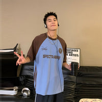 Camiseta Hip-Hop Raglan de Manga Curta 