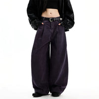 Washed Wide-Leg Cargo Pants