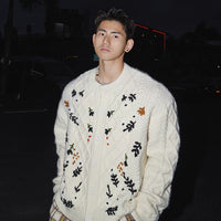 كارديجان سويتر مزرر محبوك بنمط ريترو 