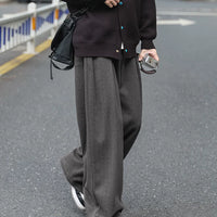 بنطال شينيل واسع الساق غير رسمي لفصل الشتاء 