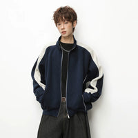 Stand Collar Colorblock Sports Jacket