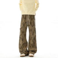 سروال واسع الأرجل بتصميم تيدي ملون مع بطانة من الفليس 