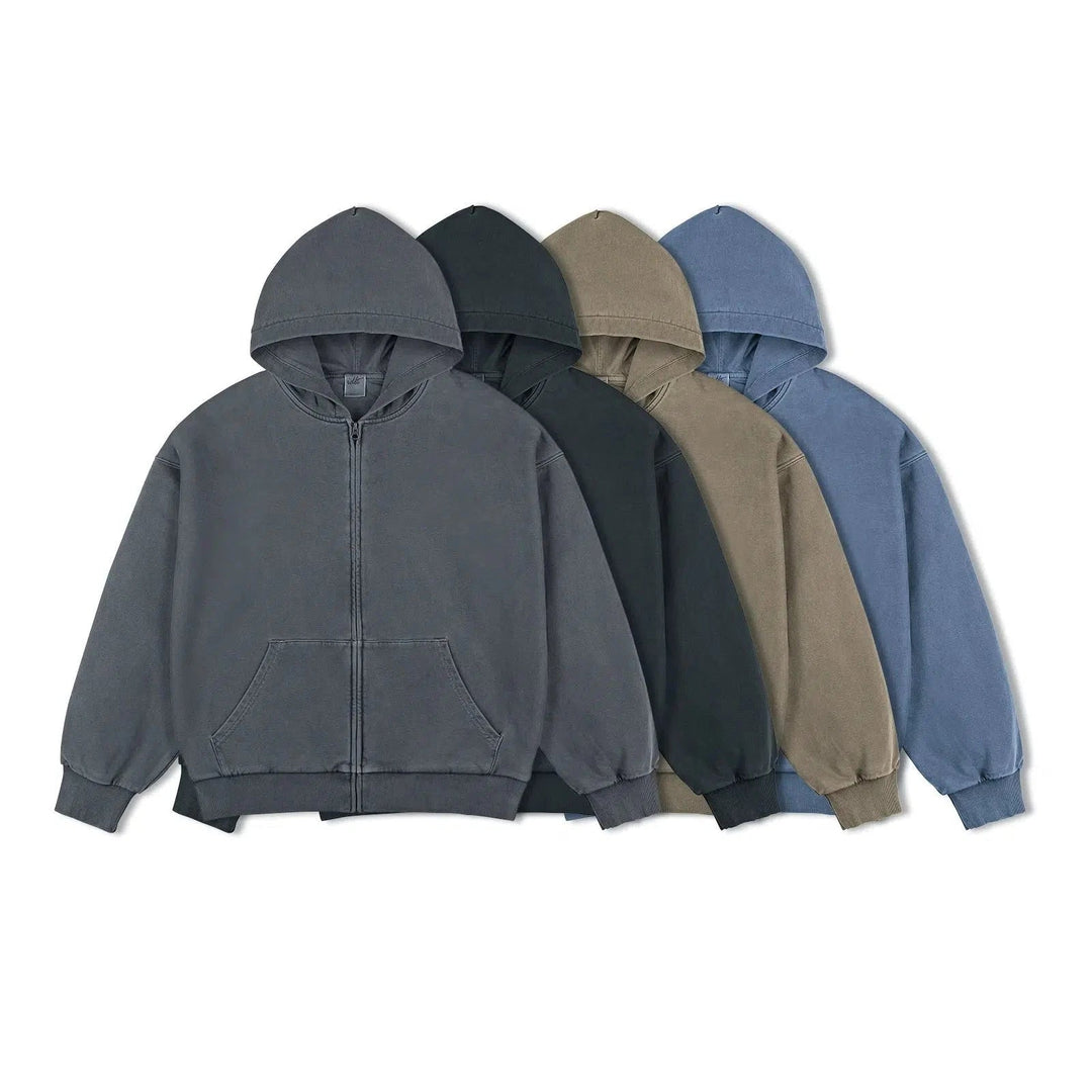 Washed-Double-layer-Zipper-Hoodie – The Korean Fashion Washed-Double-layer-Zipper-Hoodie – The Korean Fashion
