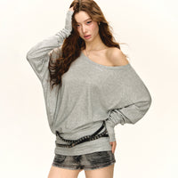 Off-Shoulder Long-Sleeve Top