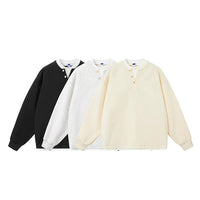 تي شيرت هينلي بأكمام طويلة بطبقة مزيفة 