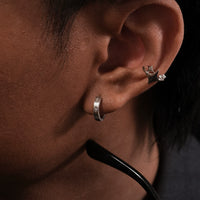 Set di Orecchini a Cerchio a Stella a Sei Punte in Diamante 