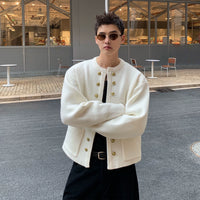 Wool Knit Button Cardigan Jacket