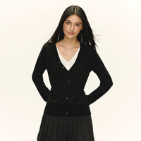 V-Neck Button Up Sweater