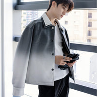 جاكيت مزدوج الياقة بتدرج غير رسمي 