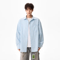 Plaid Long-Sleeve Button-Up Shirt