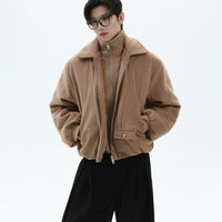 سترة داون بتصميم طبقات مزيفة 