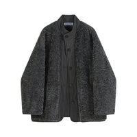 Manteau en polaire à boutons pour femmes s 