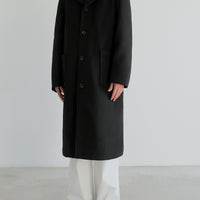 울 오버코트 겨울 긴 라펠 디자인 
