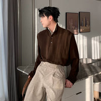 تي شيرت شتوي مزيف ذو قطعتين برقبة عالية 