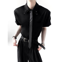 İki Katmanlı Yaka Kısa Kollu Gömlek 