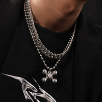 Katmanlı Küba Zinciri Kolye 