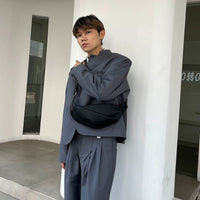 Retro Deri Croissant Omuz Çantası 