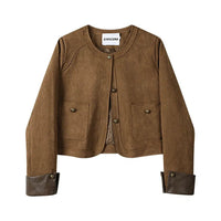 Manteau en suède avec poches 