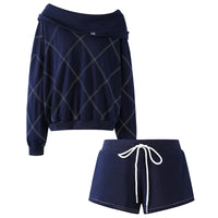 Off-Shoulder Sweatshirt Shorts (sold separately)