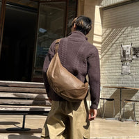 Grand Sac Hobo en Cuir Rétro à Grande Capacité 