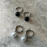 밴디드 볼 후프 귀걸이 