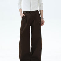 سروال واسع فضفاض مع طيات 