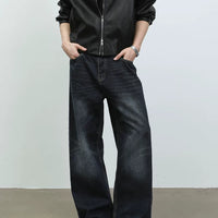 Vintage Washed Wide Leg Jeans