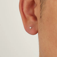 S925 Silver Mini Square Stud Earrings