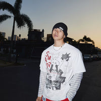 سويت شيرت مزيف بطبعة كوميدية متعددة الطبقات 