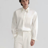 Minimalist Satin Long Sleeve Shirt