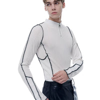 Water Ripple Zip Front Base Layer Top
