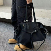 Sac à bandoulière en PU rétro grande capacité 