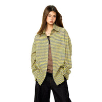 Plaid Long-Sleeve Oversized Casual Shirt