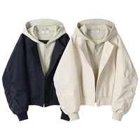 Hooded Two-Piece Baseball Jacket