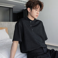 Button Short-Sleeve T-shirt